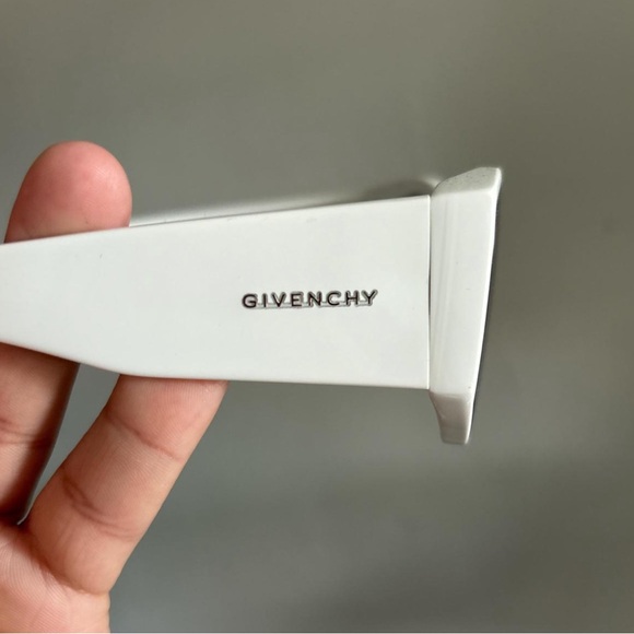Givenchy White Sunglasses with Silver Accents - Picture 2 of 5